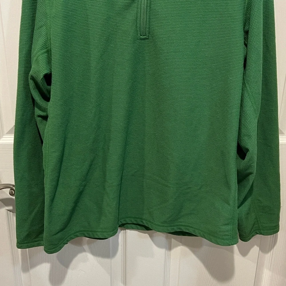 The North face men’s green glacier 1/4 zip fleece pullover size Large